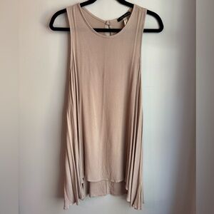 Boutique Beige Sleeveless Top Size Small